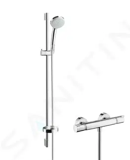 Sprchy a sprchové panely HANSGROHE Crometta 100 Sprchový set Vario s termostatem, chrom 27035000