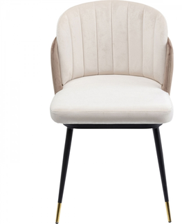 Jídelní židle KARE Design Béžová čalouněná jídelní židle Hojas