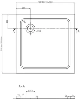 Sifony k pračkám MEXEN/S OMEGA sprchový kout 3-stěnný 100x100 cm, transparent, chrom + vanička včetně sifonu 825-100-100-01-00-3s-4010