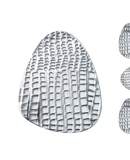 Stolování Mondex Sada podtácků pod hrnek 10 x 13 cm stříbrná