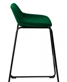 Barové židle TZB Barová židle Sligo Velvet 1 ks zelená