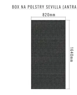 Příslušenství a doplňky z ratanu DEOKORK Box na polstry SEVILLA 164 x 82 cm (antracit)