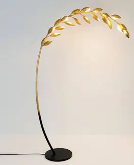 Stojací lampy Holländer Stojací lampa Riso, jedenáct zdrojů, zlatá