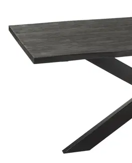 Jídelní stoly Černý obdélníkový jídelní stůl s deskou z mangového dřeva Gerard Mango - 180*90*76 cm J-Line by Jolipa 23912