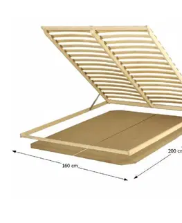 Rošty do postele Výklopný lamelový rošt BASIC FLEX 3 ZÓNOVÝ Tempo Kondela 160 x 200 cm