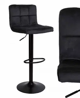 Barové židle TZB Barová židle ARAKO II samet černá