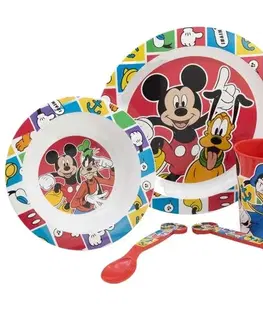 Talíře Stor 5dílná sada plastového nádobí Mickey