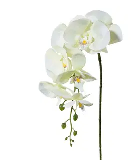 Květiny Umělá Orchidej bílá, 86 cm 305303-50