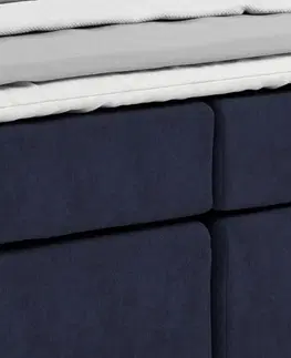 Americké postele Manželská Postel Nero, 160x200, Tmavě Modrá