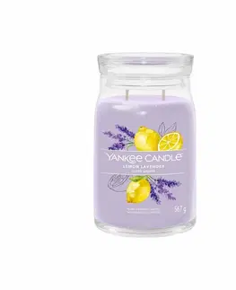 Dekorativní svíčky Yankee Candle vonná svíčka Signature ve skle velká Lemon Lavender, 567 g