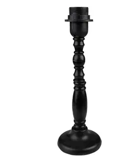 Lampy Černá antik dřevěná noha k lampě Fienn - Ø 10*30 cm E27 / Max 60W Clayre & Eef 6LMP253Z