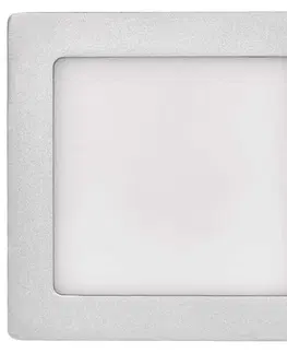 LED nástěnná svítidla EMOS LED panel 174×174, přisazený stříbrný, 12W neutrální bílá 1539067150