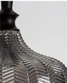 Designová závěsná svítidla NOVA LUCE závěsné svítidlo LONI matný černý kov kouřové šedé sklo E27 1x12W 230V IP20 bez žárovky 9191242