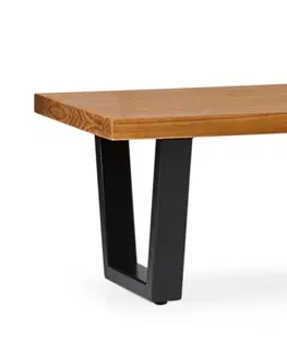 Designové a luxusní konferenční stolky Estila Masivní industriální konferenční stolek Madhu ze dřeva Mindi 120cm