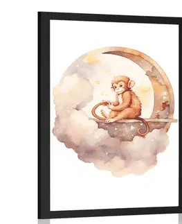 Zasněná zvířátka Plakát zasněná opice