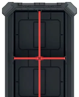 Zahradní nářadí Prosperplast Organizér MISIX černo-červený, varianta 36,8x22,8x7,7 cm