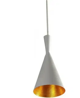 Industriální závěsná svítidla AZzardo AZ1340 závěsné svítidlo Vita bílá/zlatá