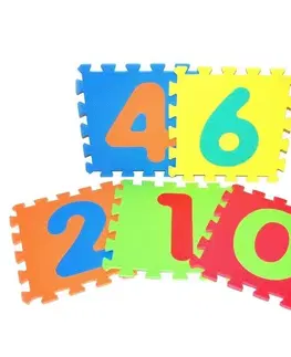 Hračky puzzle WIKY - Měkké puzzle bloky číslice 30x30cm