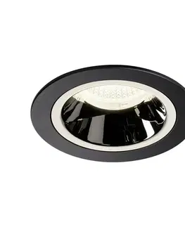 LED podhledová svítidla SLV BIG WHITE NUMINOS DL M vnitřní LED zápustné stropní svítidlo černá/chrom 4000 K 40° včetně listových pružin 1003894