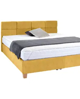 Čalouněné postele Čalouněná Postel Bellagio 160x200cm, Potah Hořčicový