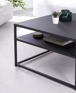 Konferenční stolky LuxD Designový konferenční stolek Damaris 70 cm černý