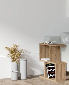 Stolky do obývacího pokoje Kalune Design Odkládací stolek Zet hnědý