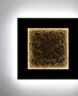 Nástěnná svítidla Holländer Nástěnné svítidlo Plenilunio Eclipse LED, hnědá/zlatá barva, 80 cm