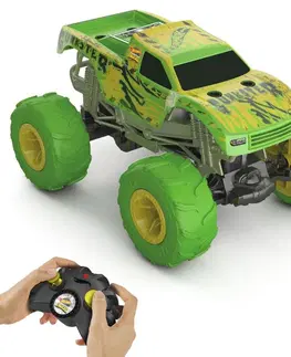 Hračky - RC modely MATTEL - Hot Wheels Rc Monster Trucks Gunkster Svítící Ve Tmě 1:15