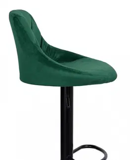 Barové židle TZB Barová židle CYDRO samet zelená