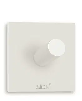 Koupelnový nábytek háček na ručníky čtvercový nerezový bílý set 2 ks DUPLO Zack