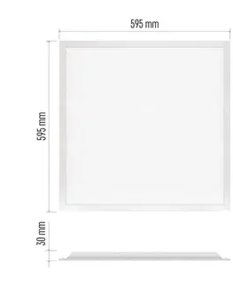 LED světelné panely EMOS LED panel DAXXO backlit 60×60, čtvercový vestavný bílý, 36W neutr. b. ZB2414