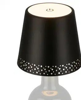 LED stolní lampy BRILONER LED nabíjecí stolní lampa, 11 cm, USB-C, 2,6W, 280lm, černá BRILO 7485015