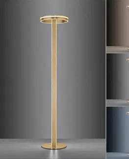 Inteligentní stojací lampy Q-Smart-Home Paul Neuhaus Q-VITO LED stojací lampa, mosaz matná