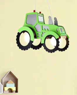 Závěsná světla Elobra Dětské závěsné světlo Traktor