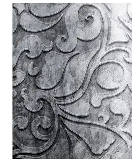 Abstraktní tapety Fototapeta Květovaný vzor na stříbrném pozadí - Silver background with floral pattern