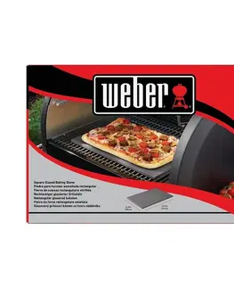 Grilovací rošty Weber glazovaný pizza kámen 30 x 44 cm