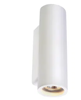 Osvětlení stěn SLV BIG WHITE PLASTRA, nástěnné svítidlo, QPAR51, kulaté, trubice, bílá sádra, max. 70 W 148060