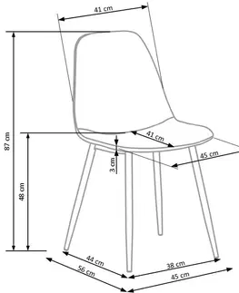 Židle Jídelní židle K417 Halmar Hořčicová