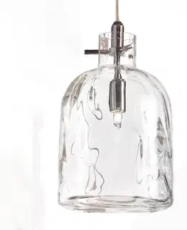 Závěsná světla Selène Designová závěsná lampa Bossa Nova 15 cm transparentní