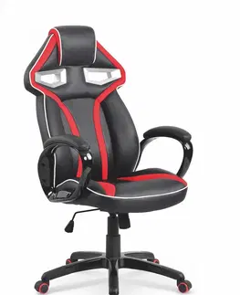 Kancelářské židle HALMAR Kancelářská židle Ninor černá/červená