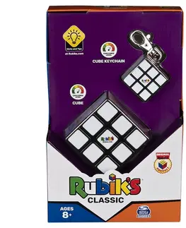 Hračky společenské hry SPIN MASTER - Rubikova Kostka Sada Klasik 3X3 + Přívěsek