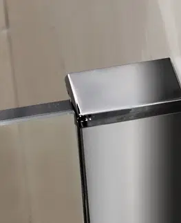 Sprchové vaničky H K MELODY F5 80x100 cm s jednokřídlými dveřmi s pevnou stěnou, (dveře 80cm / boční stěna 100cm) včetně sprchové vaničky z litého mramoru