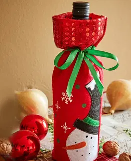 Dekorace Ozdobný obal na láhev "Santa"