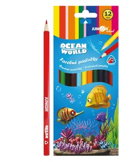Hračky JUNIOR - Pastelky Ocean World trojhrané 12 ks