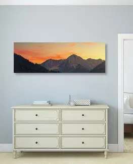 Obrazy přírody a krajiny Obraz západ slunce na horách