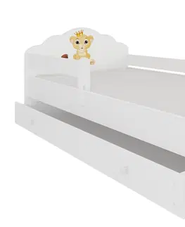 Postele ArtAdrk Dětská postel CASIMO | se zásuvkou a zábranou Provedení: Lvík