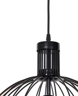 Zavesna svitidla Designová závěsná lampa černá 40 cm - Wire Dos