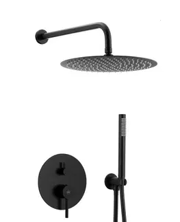 Sprchy a sprchové panely KFA MOZA podomítkový sprchový set, černá 5039-501-81