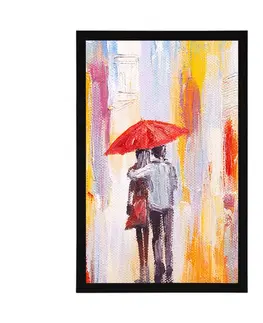 Láska Plakát procházka v dešti