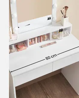 Toaletní stolky SONGMICS Kosmetický toaletní stolek Velisa 145 cm bílý
